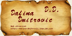 Dafina Dmitrović vizit kartica